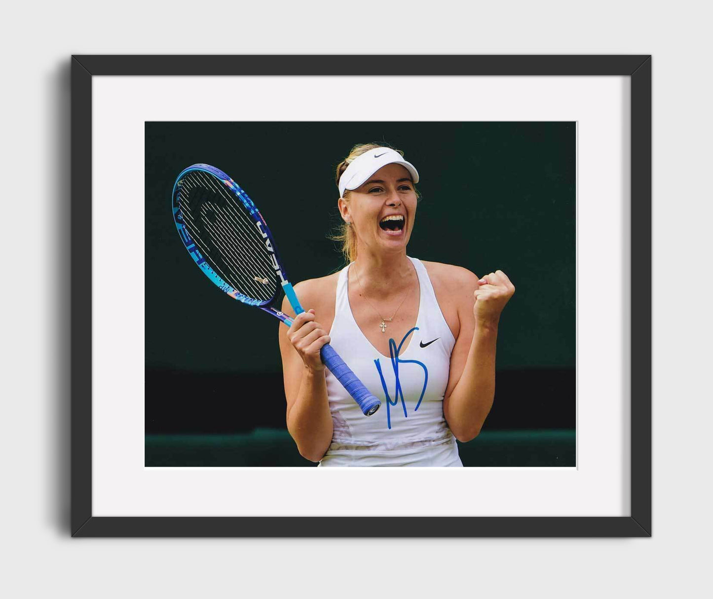 Maria Sharapova - Celebration Fist Pump Vintage Tennis Wall Art - 20x24 Canvas
