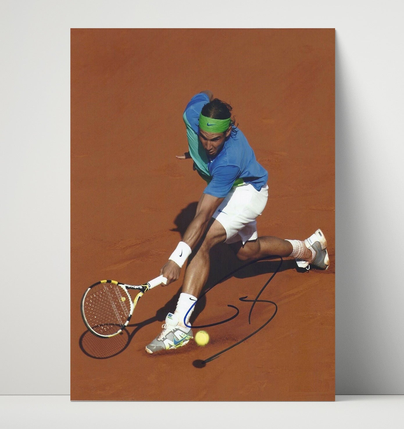Rafael Nadal - Clay Court Forehand Slide Tennis Wall Art 16x20 Unframed Print wall art print – Tennis Wall Art decor