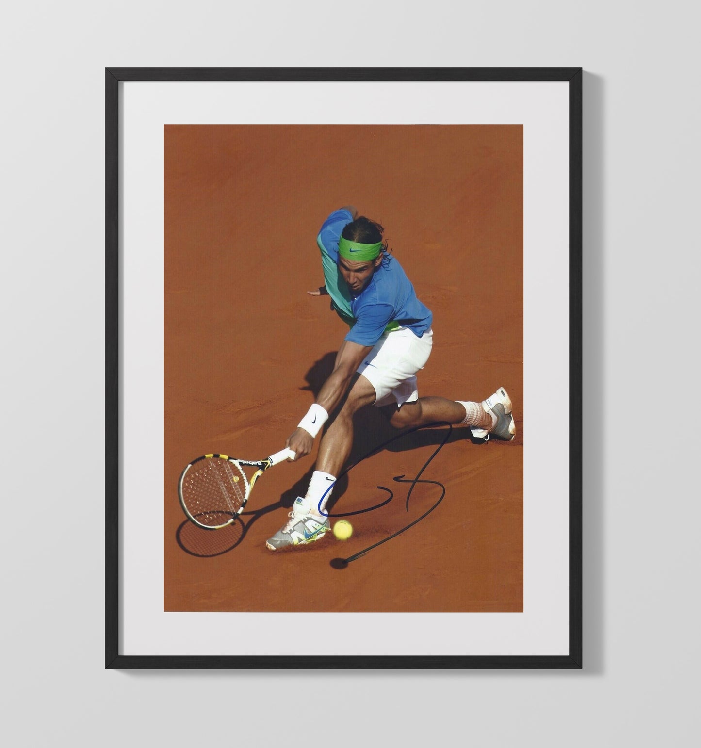 Rafael Nadal - Clay Court Forehand Slide Vintage Tennis Wall Art - 20x24 Canvas