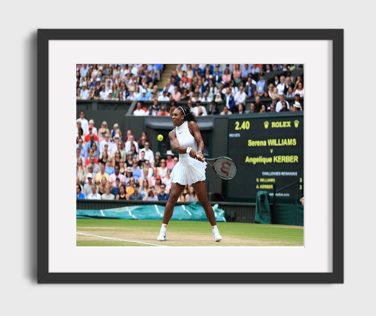 Serena Williams - Wimbledon Championship Match Vintage Tennis Wall Art - 20x24 Canvas