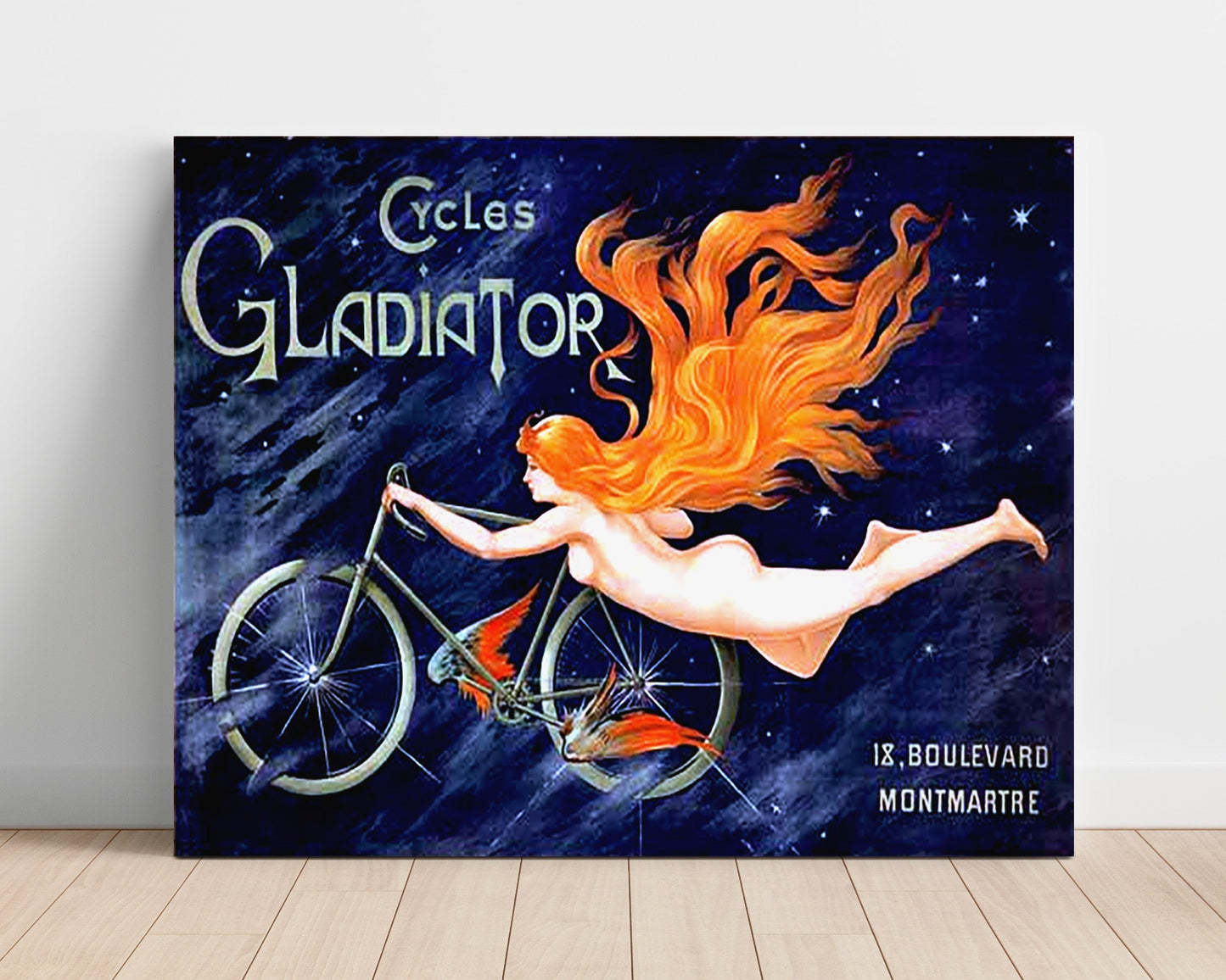 Vintage Advertisement Poster - Gladiator Cycles - Riding wild through the stars 16x20 Unframed Print vintage advertising wall art print – Vintage Advertising decor