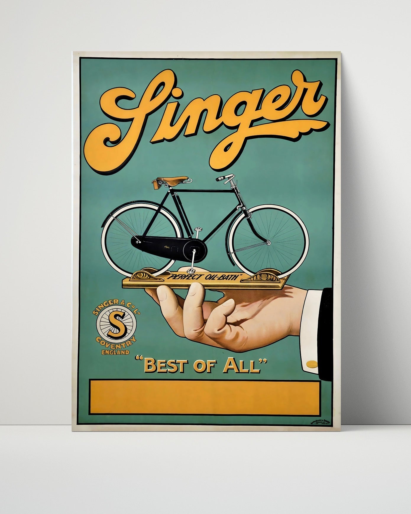 Vintage Advertisement Poster - Singer Cycles - Best of all in the palm of your hand 16x20 Unframed Print vintage advertising wall art print – Vintage Advertising decor