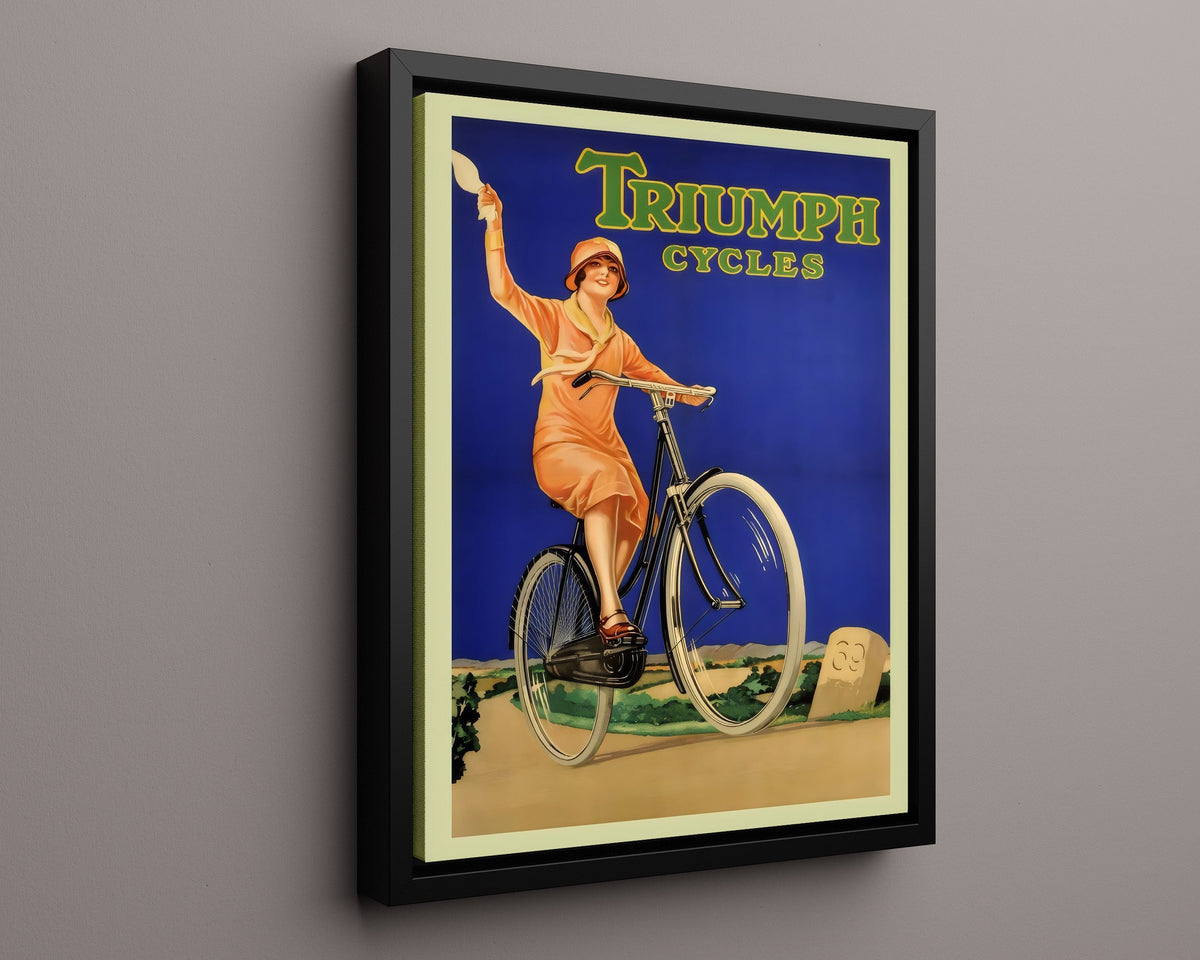 Triumph Cycles - Ride with elegance and ease - 16x20 Framed Canvas