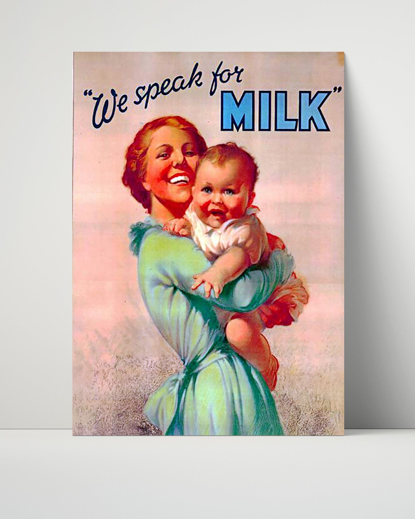Vintage Advertisement Poster - We Speak for Milk - Babys best endorsement 16x20 Unframed Print vintage advertising wall art print – Vintage Advertising decor