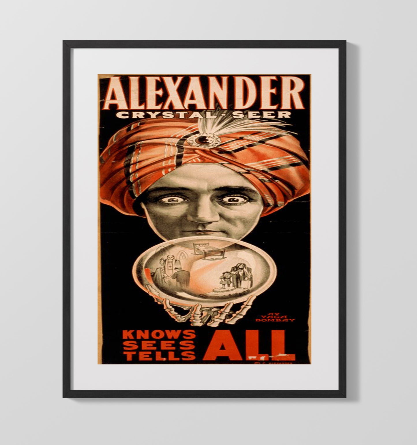 Alexander - Knows All Sees All - Magic Poster - 16x20 Gallery Frame