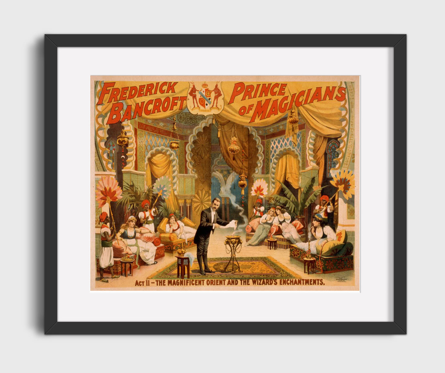 Bancroft - The Magnificent Orient - Magic Poster - 16x20 Gallery Frame