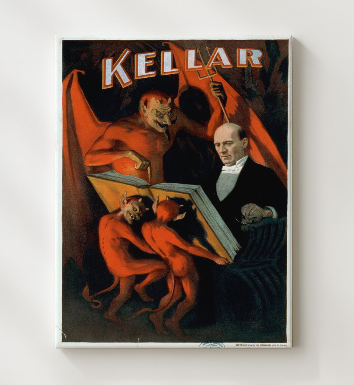 Kellar - Devils at His Elbow - Magic - 20x24 Canvas