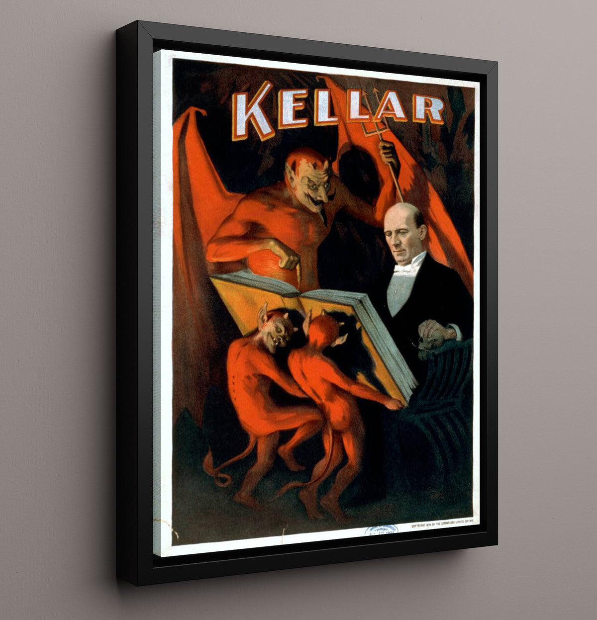 Kellar - Devils at His Elbow - Magic - 16x20 Framed Canvas