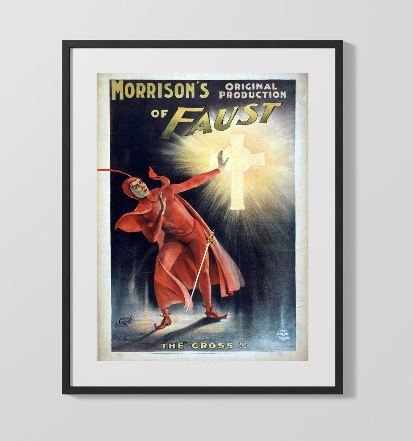 Faust - Cross Encounter - Theater Poster - 16x20 Gallery Frame