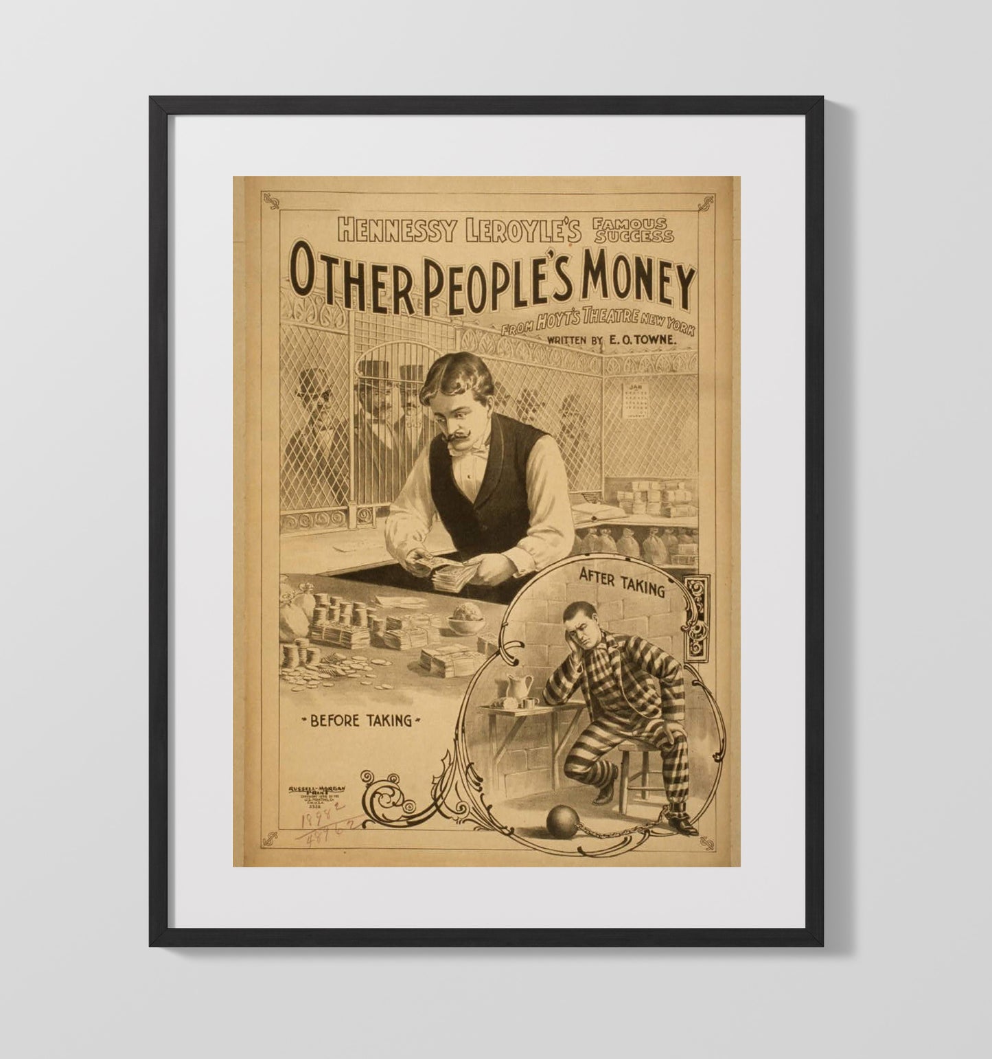 Other Peoples Money - Before and After - Theater Poster - 16x20 Gallery Frame