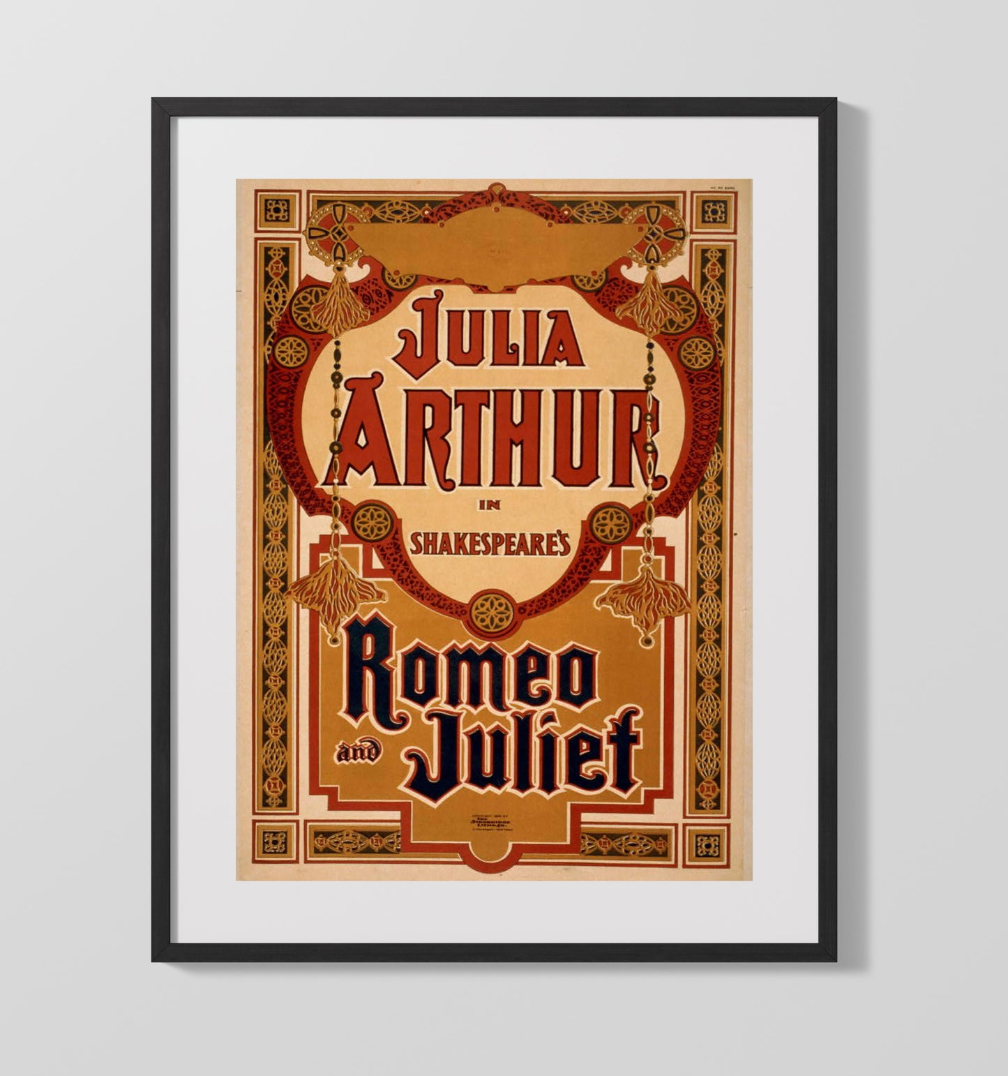 Romeo and Juliet - Timeless Tragedy - Theater Poster - 16x20 Gallery Frame