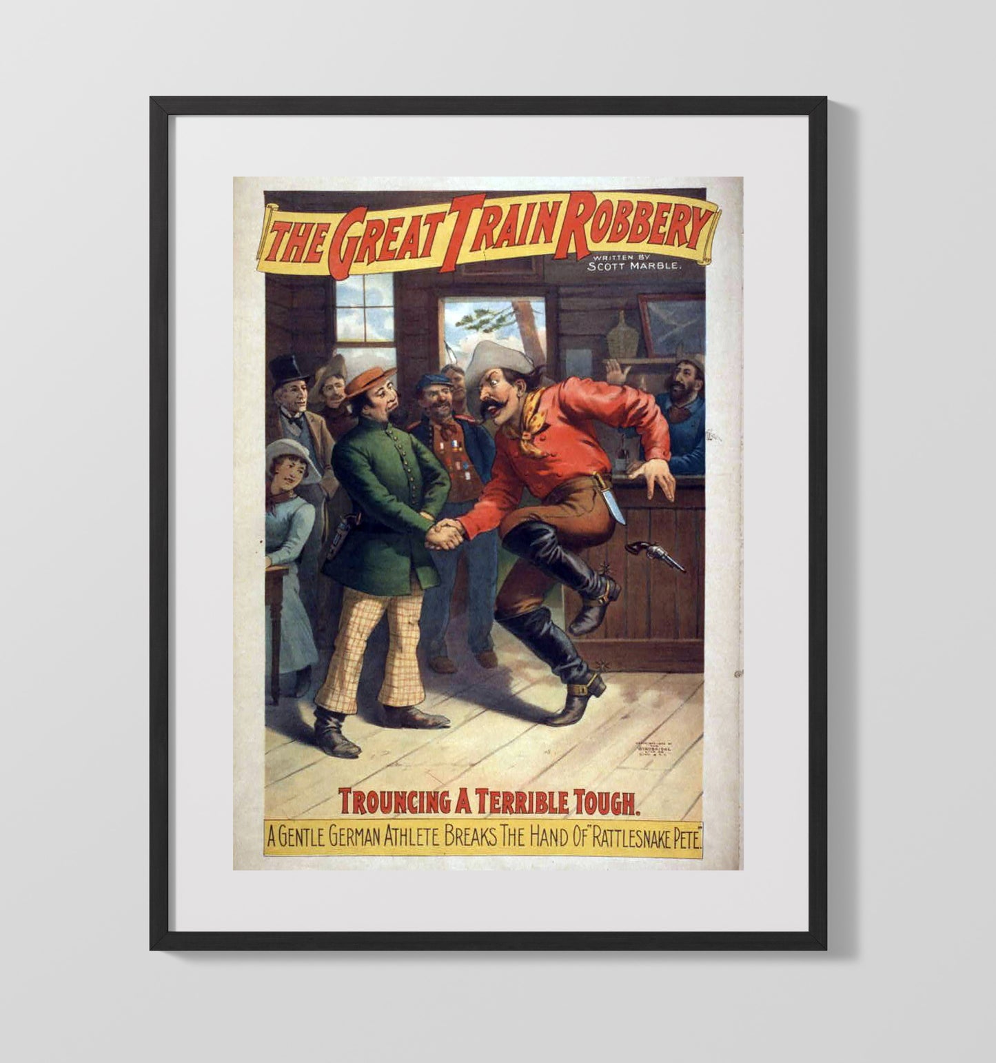 The Great Train Robbery - Classic Stage Production - Theater Poster - 16x20 Gallery Frame