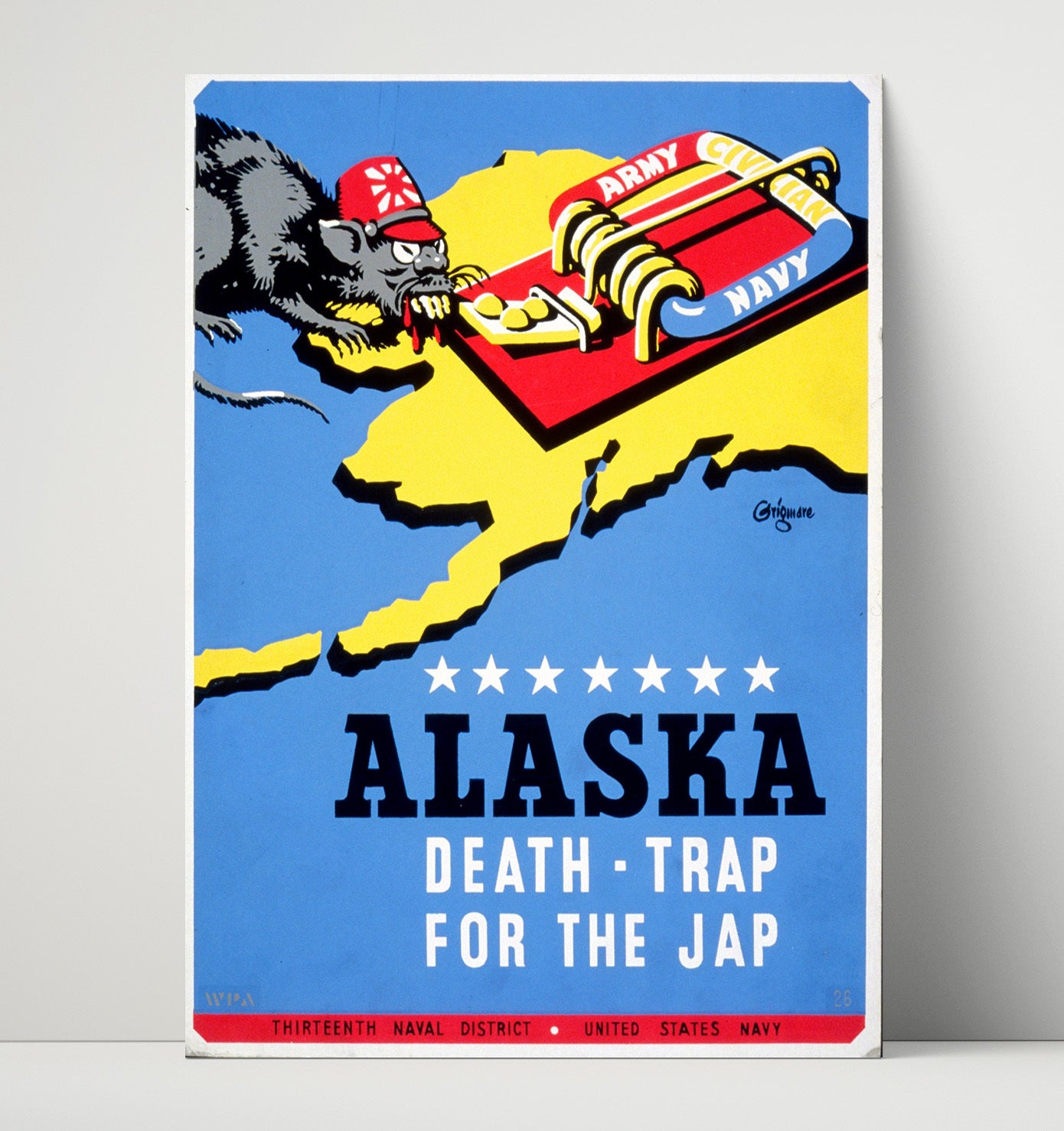 Alaska the Death Trap war poster wall art 16x20 Unframed Print
