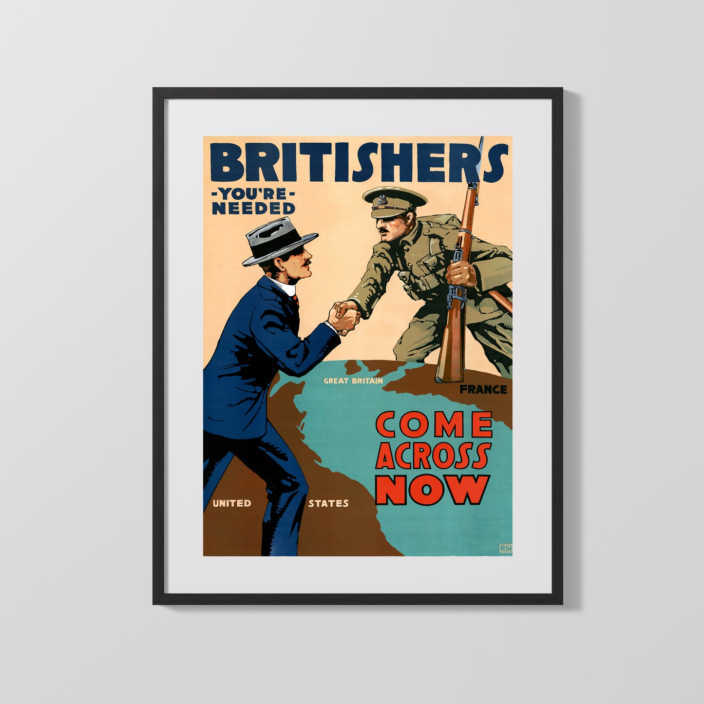 Vintage War Poster - Britishers Join Us