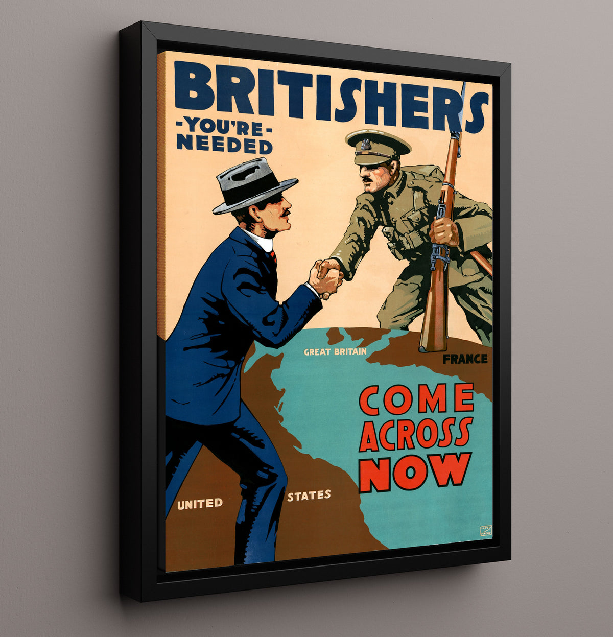 Britishers Join Us - Framed Canvas