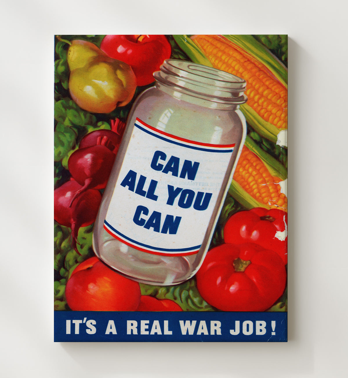 Can All You Can vintage war poster canvas wall art 20x24 Canvas