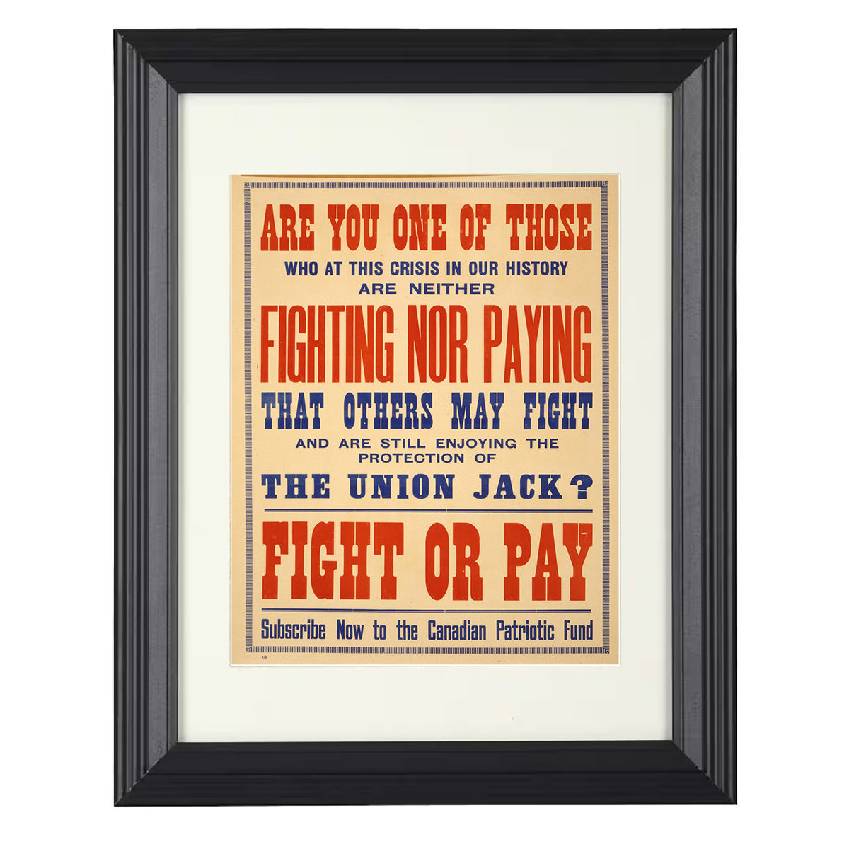 Canadian Patriotic Fund Fight or Pay - Lifestyles