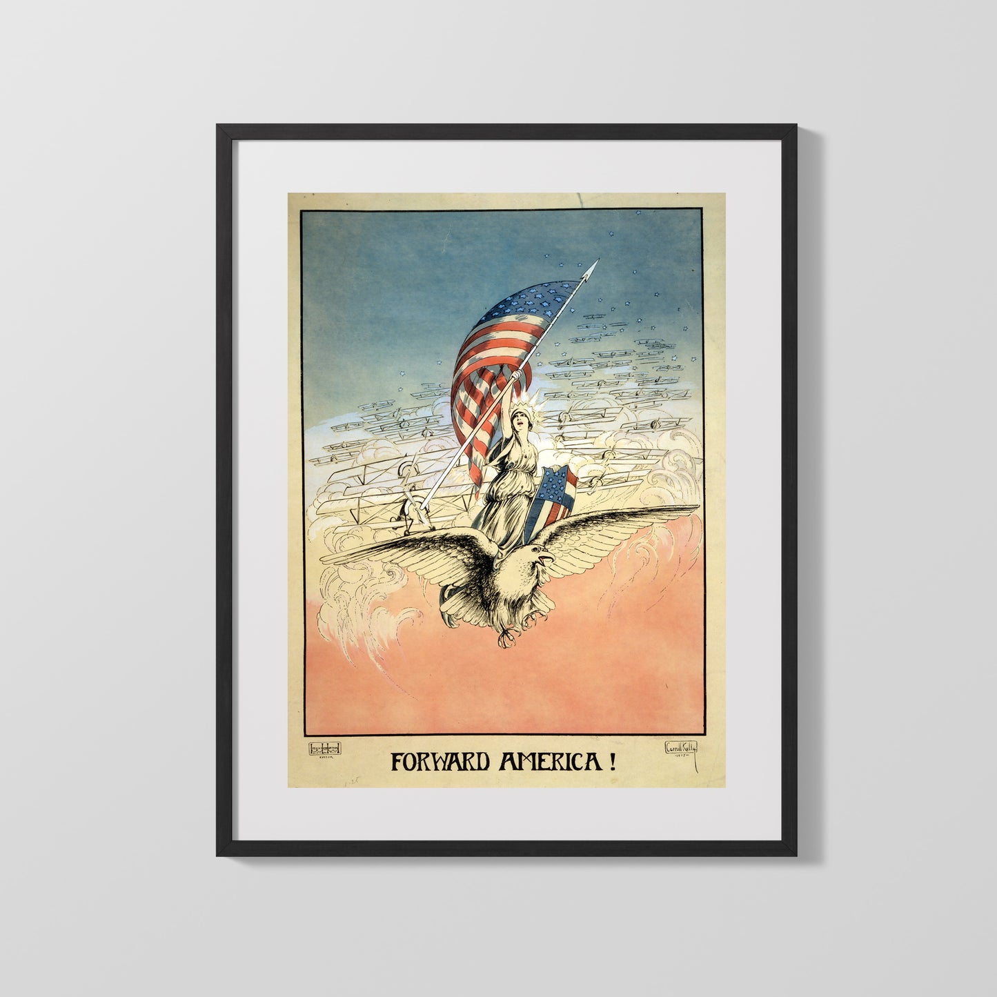 Vintage War Poster - Forward America WWI