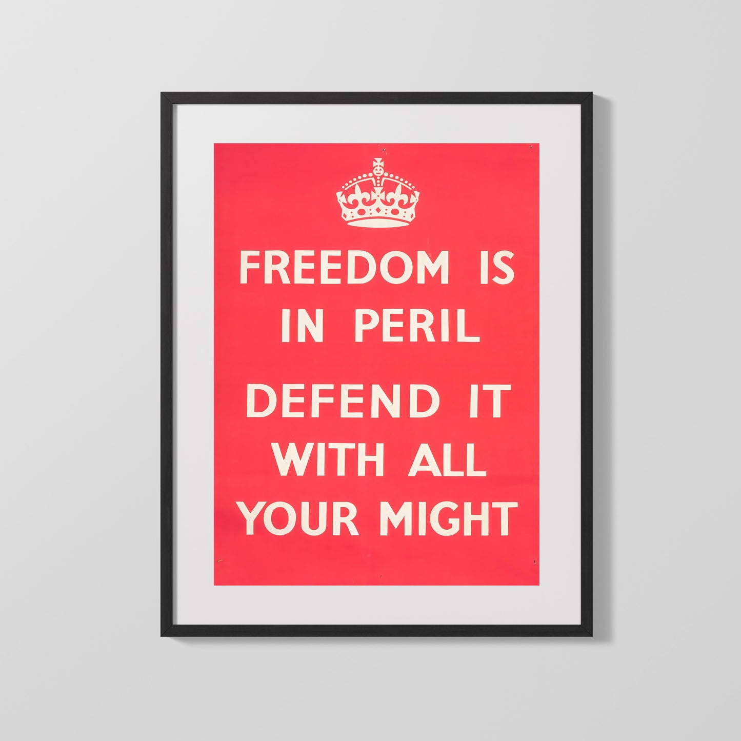 Vintage War Poster - Freedom In Peril - Defend Mightily