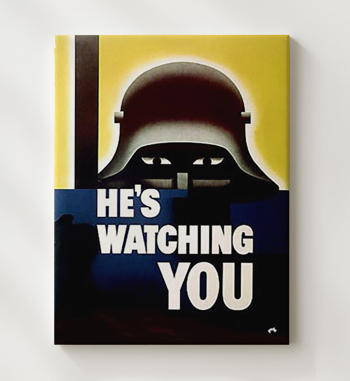 He's Watching You - Shadow Spy vintage war poster canvas wall art 20x24 Canvas