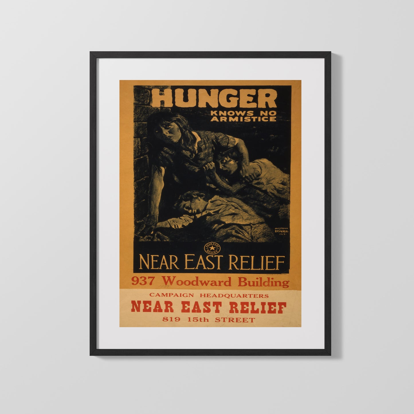 Vintage War Poster - Hunger Knows No Armistice