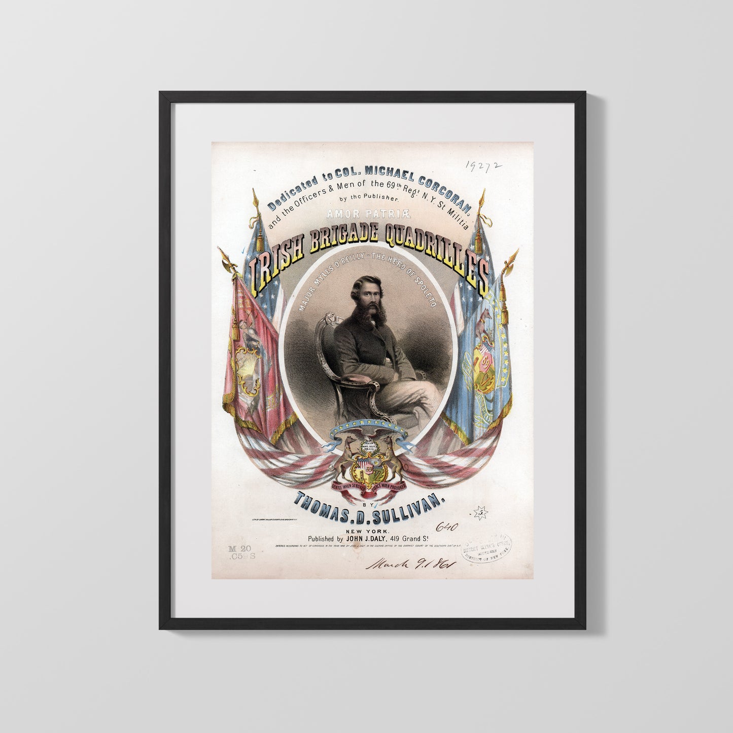 Vintage War Poster - Irish Brigade Quadrilles Thomas Sullivan