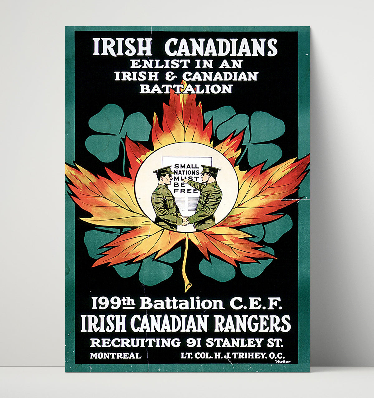 Irish Canadian Battalion 199th - Poster