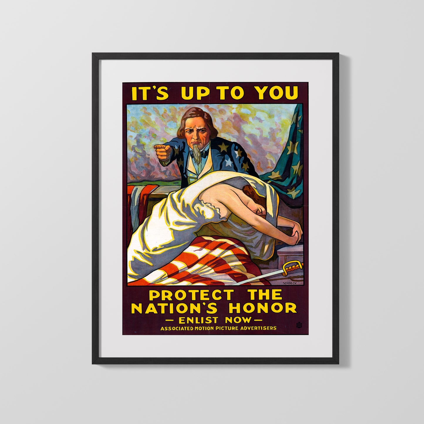 Vintage War Poster - Its Up to You - Protect the Nations Honor