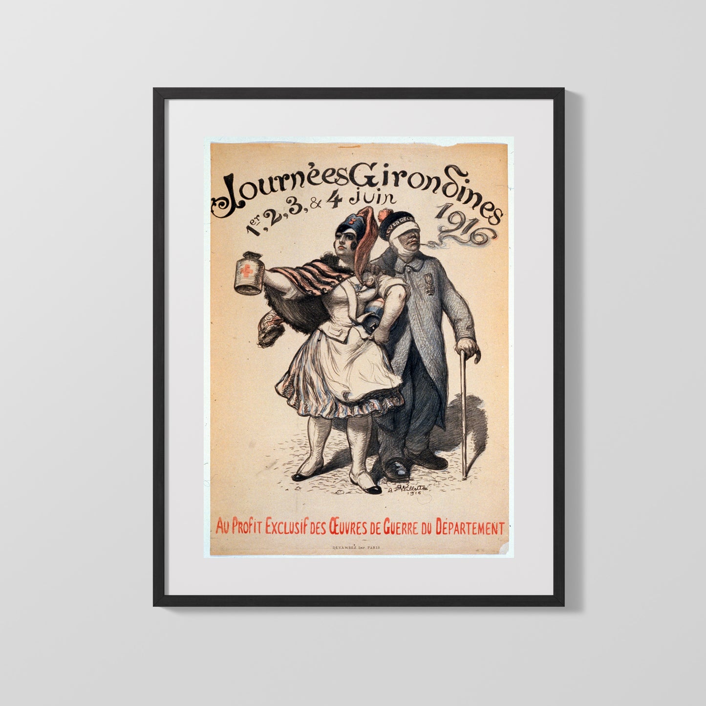 Vintage War Poster - Journees Giron Sines 1916