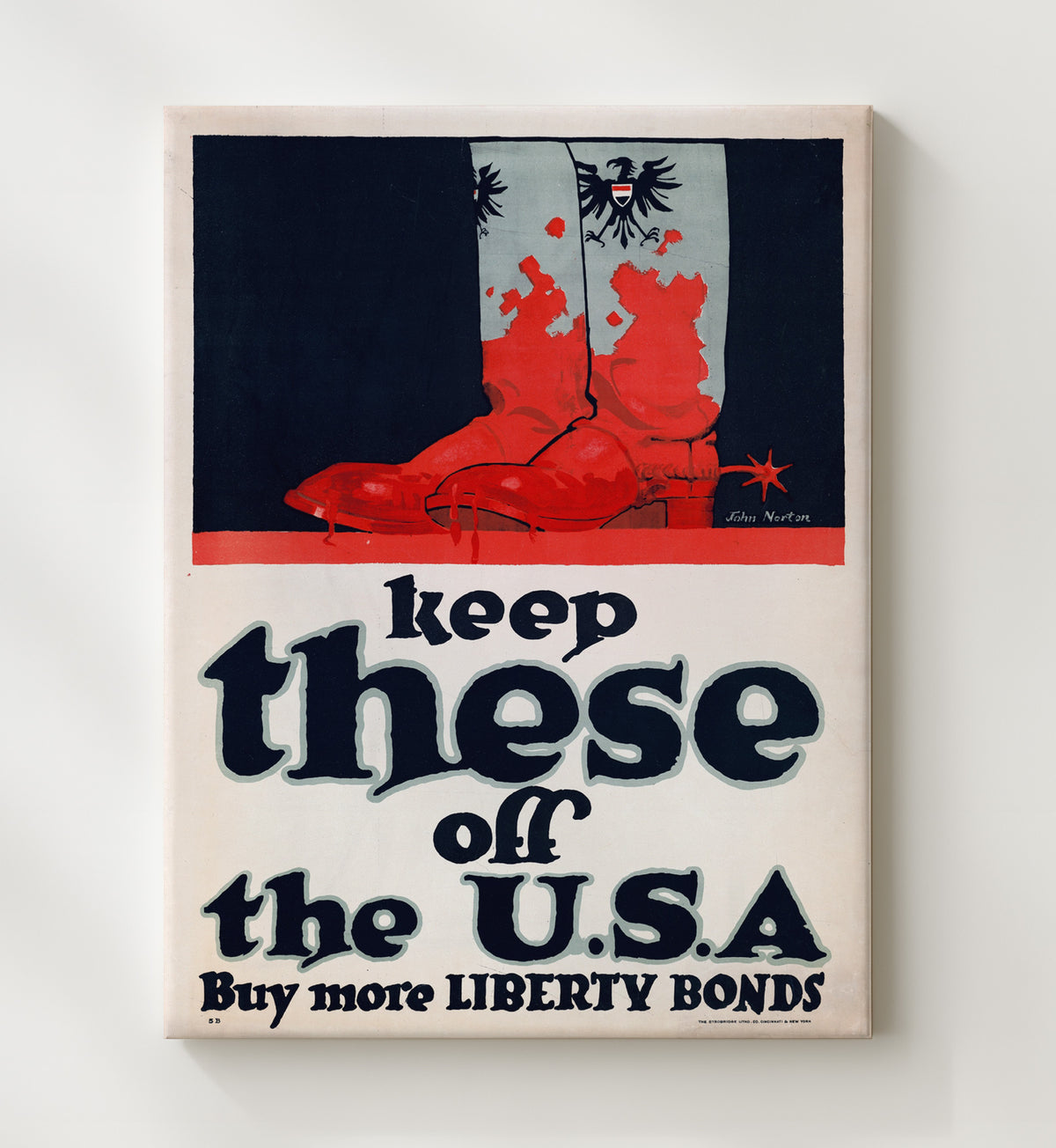 Keep These off the USA vintage war poster canvas wall art 20x24 Canvas