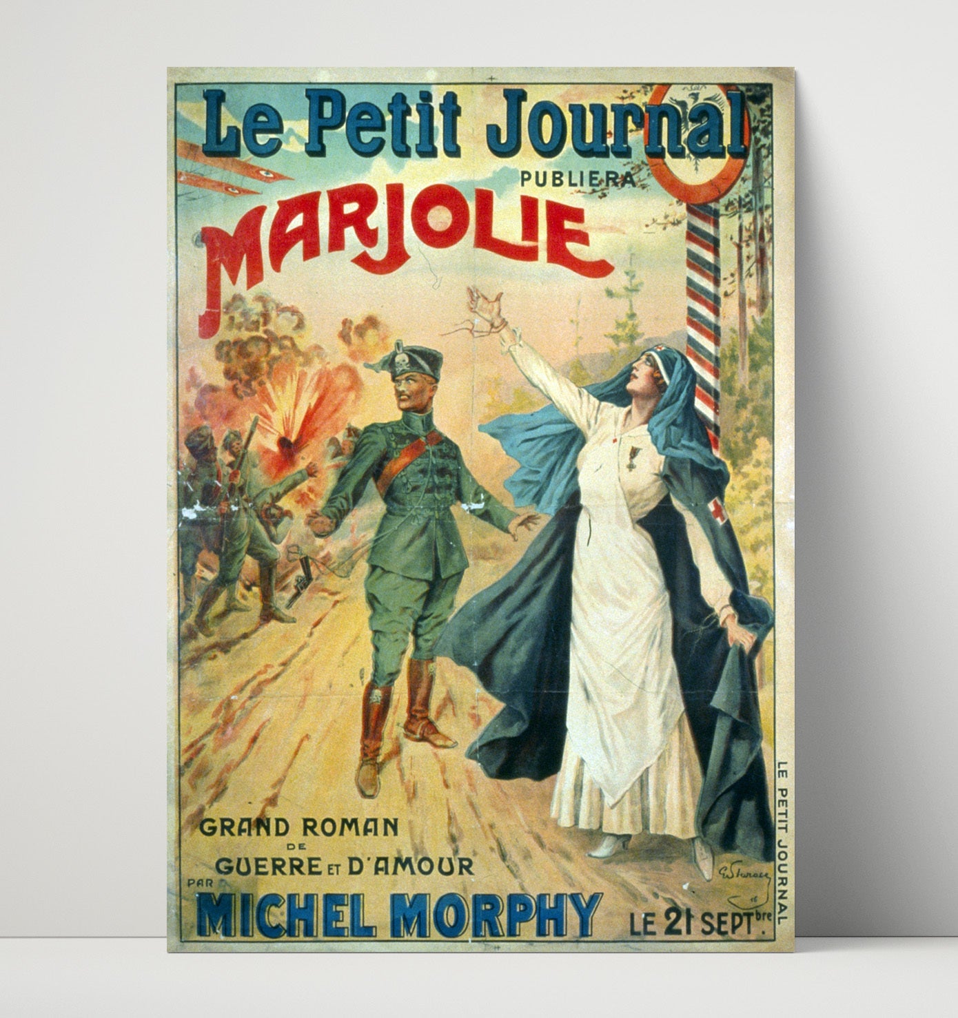 Le Petite Journal Marjolie war poster wall art 16x20 Unframed Print