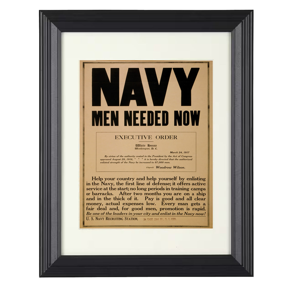 Navy - Men Needed Now Executive Order - Lifestyles