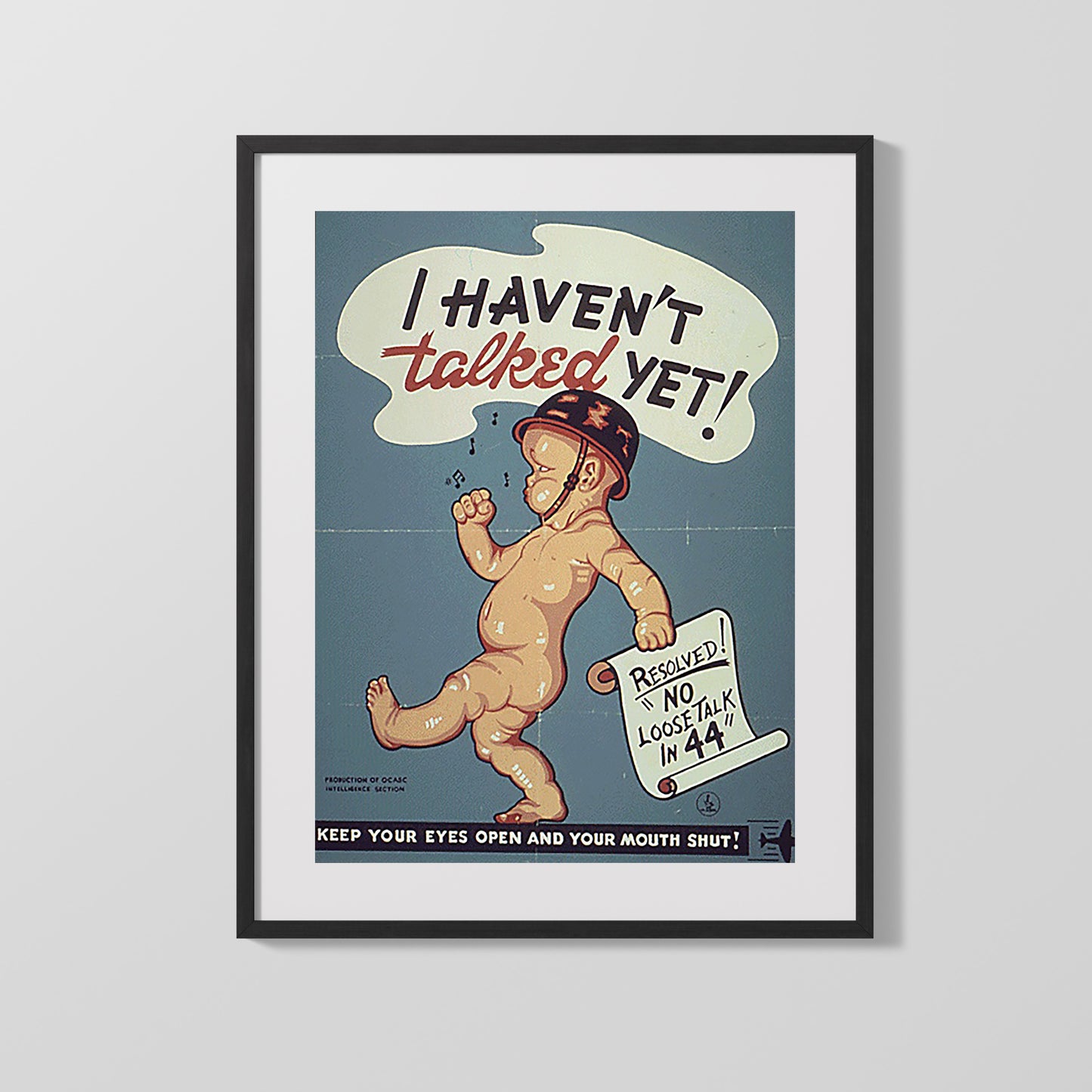 Vintage War Poster - No Loose Talk Baby Poster