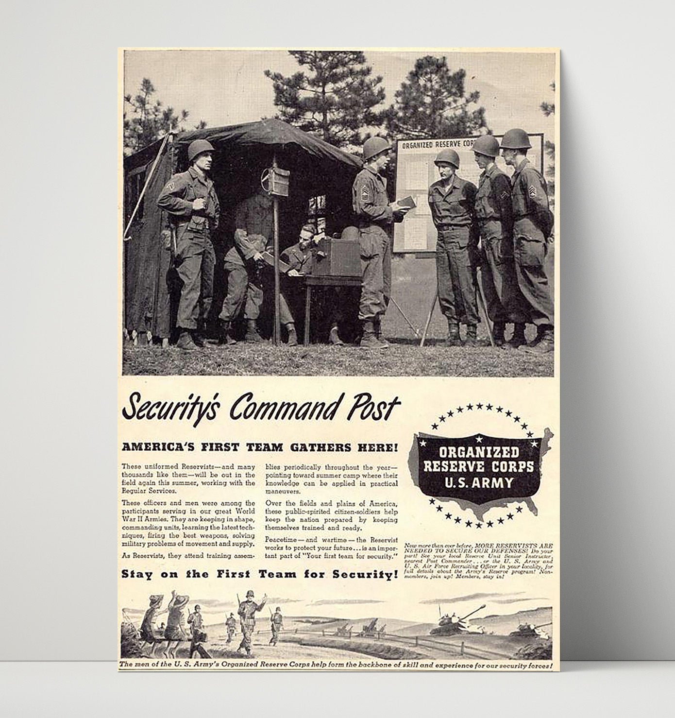 Security's Command Post war poster wall art 16x20 Unframed Print