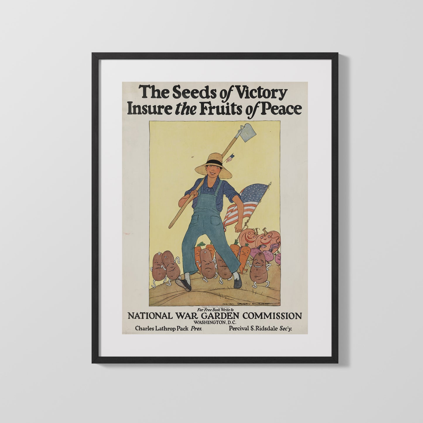Vintage War Poster - Seeds of Victory Insure the Fruits of Peace from the War Garden Commission