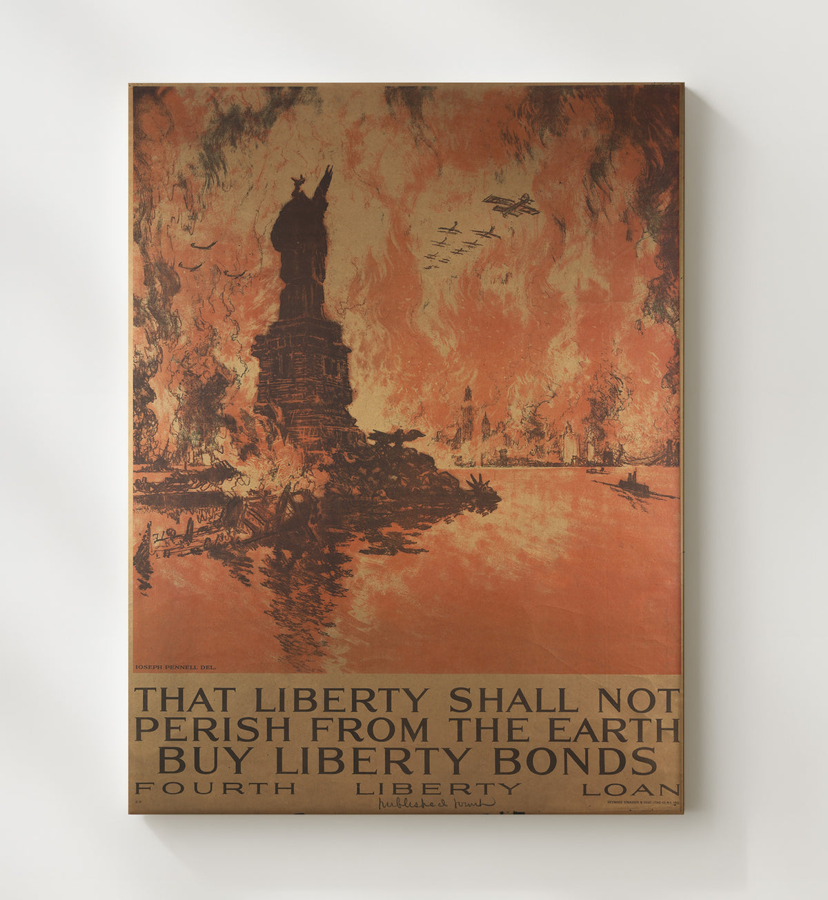 That Liberty Shall Not Perish so Buy Liberty Bonds vintage war poster canvas wall art 20x24 Canvas