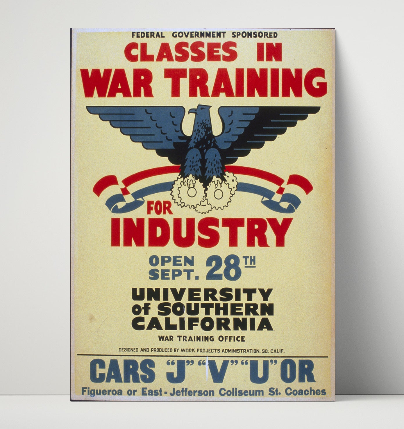 USC Classes for War Training war poster wall art 16x20 Unframed Print