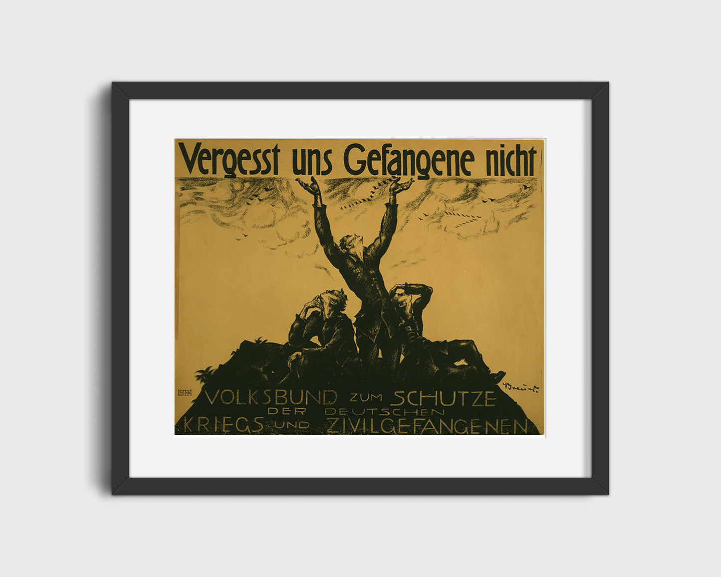 Vintage War Poster - Vergesst uns Gefangene Nicht - Dont forget the prisoners