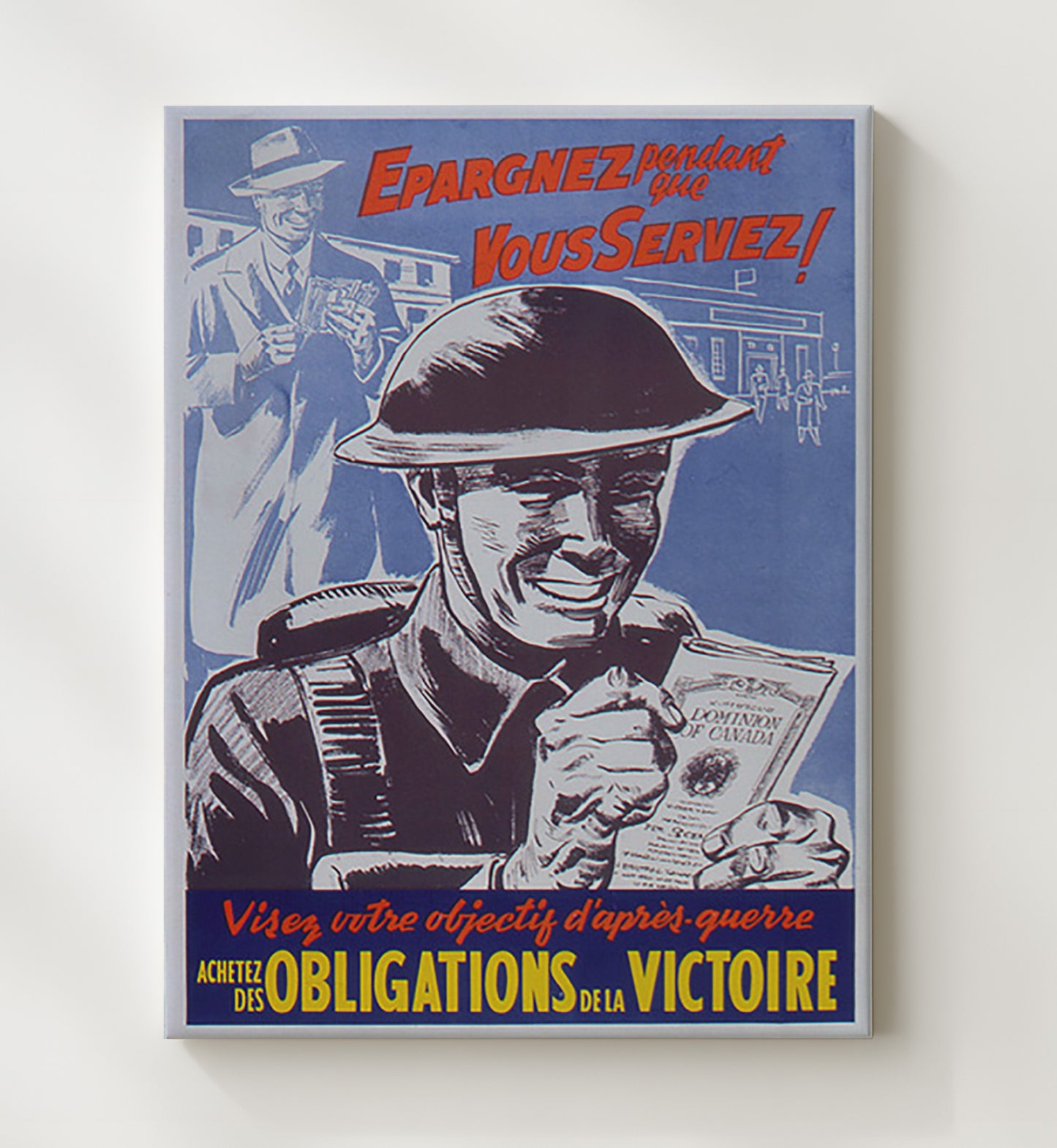 Victory Loan - Achieve While You Serve vintage war poster canvas wall art 20x24 Canvas