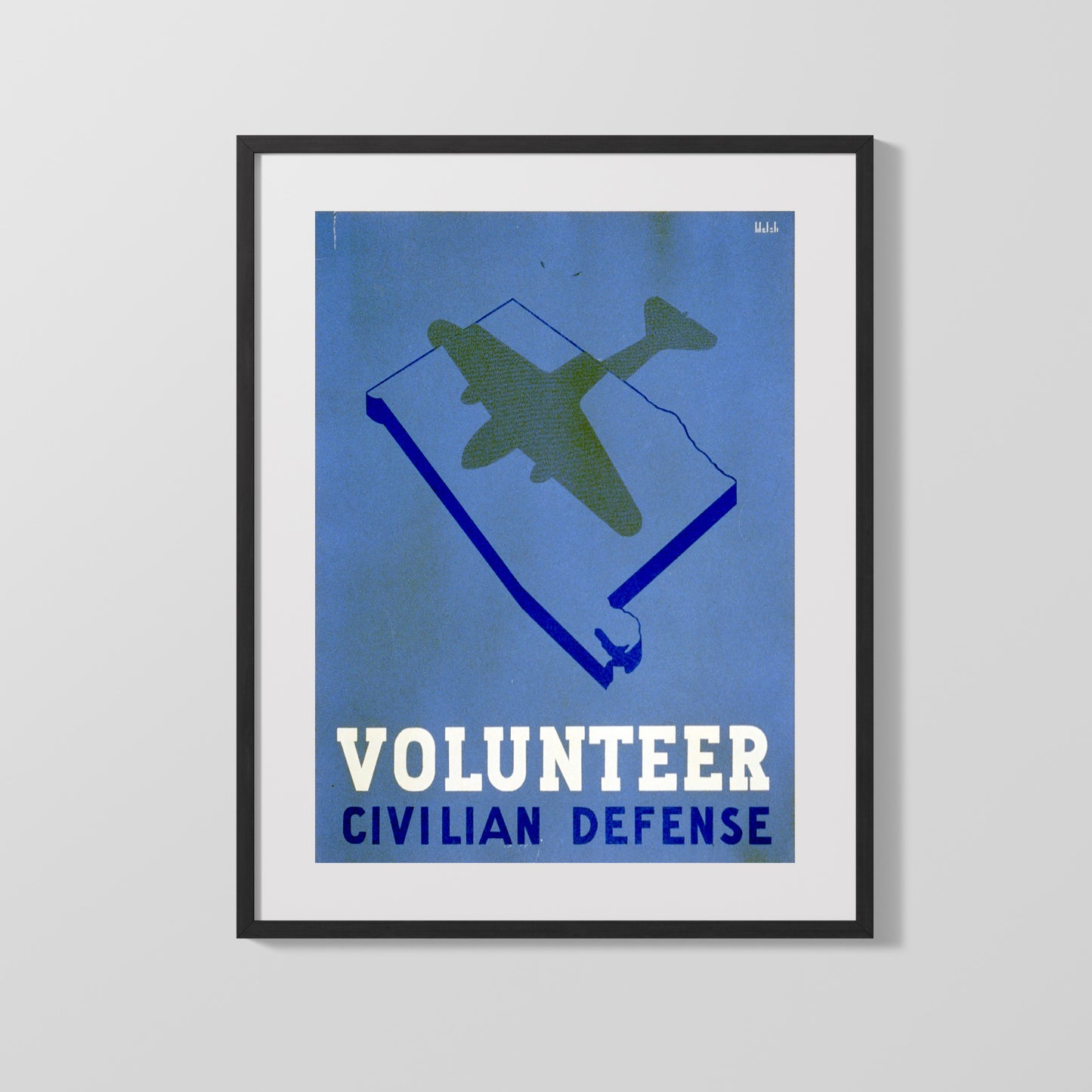 Vintage War Poster - Volunteer Defense - Shadow Watch