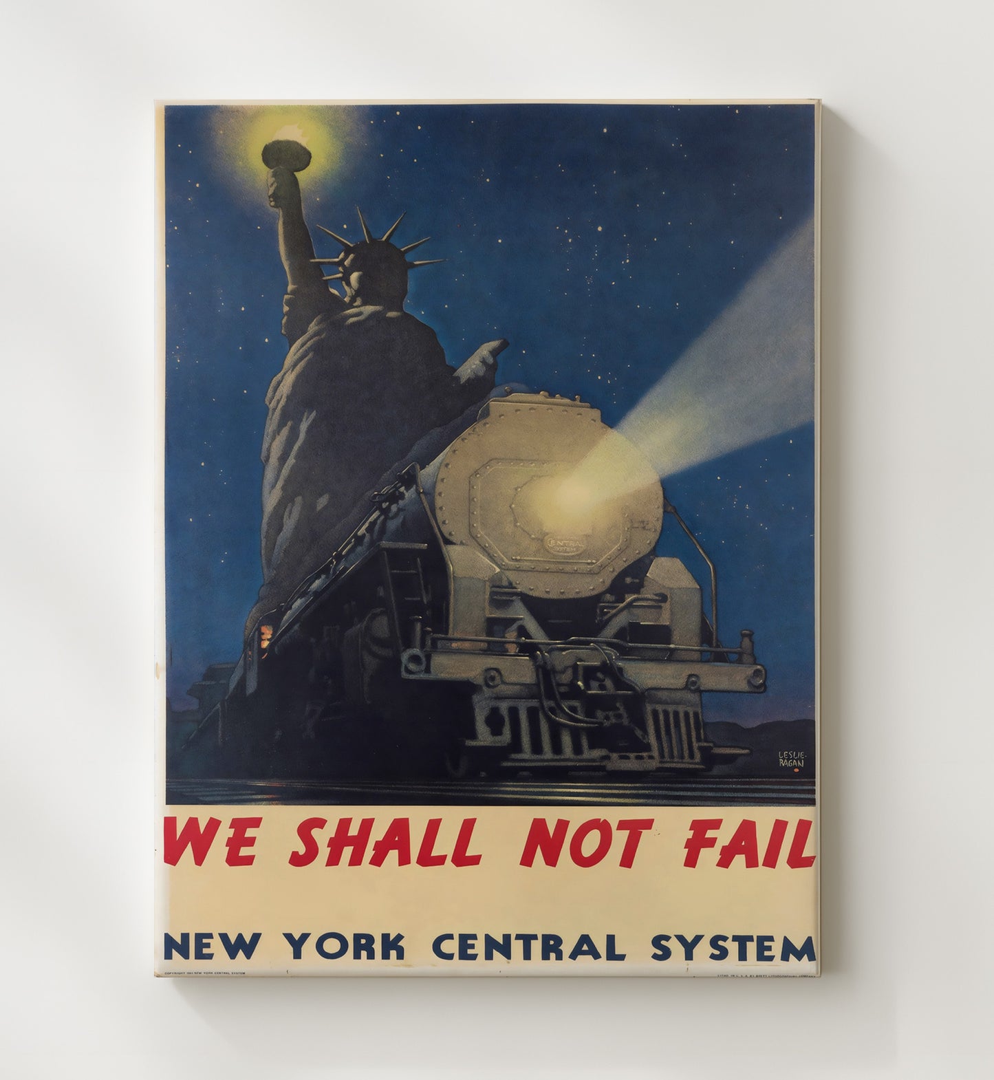 We Shall Not Fail - Liberty Express vintage war poster canvas wall art 20x24 Canvas