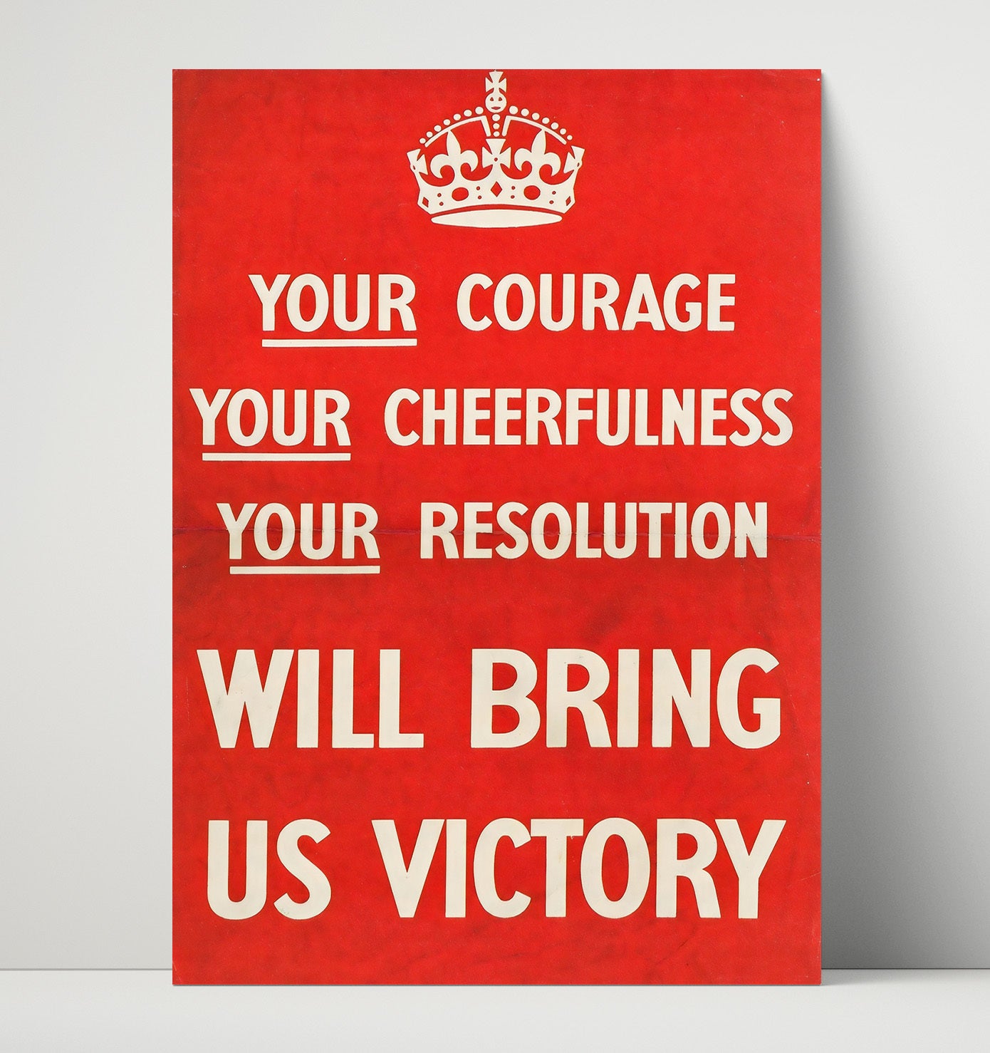 Vintage War Poster - Will Bring Us Victory - Keep Calms Cousin Vintage War Wall Art - 16x20 Unframed Print