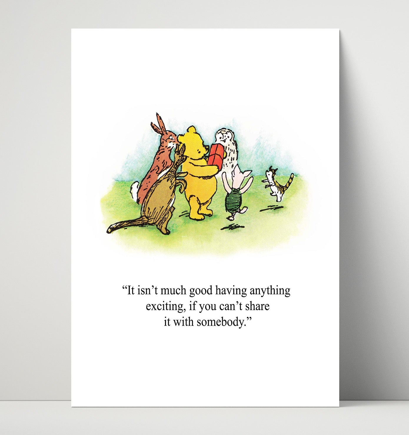 Winnie The Pooh Pooh Sharing Honey With Friends Scene Print 16x20 Unframed Print Winnie-the-Pooh wall art print – Winnie the Pooh decor