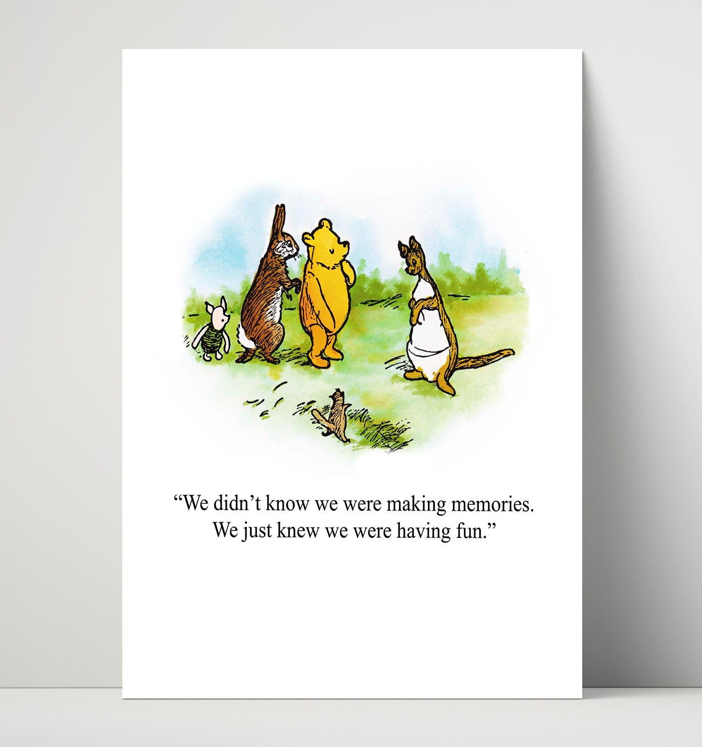 Winnie The Pooh Pooh and Friends Making Memories Scene Print 16x20 Unframed Print Winnie-the-Pooh wall art print – Winnie the Pooh decor