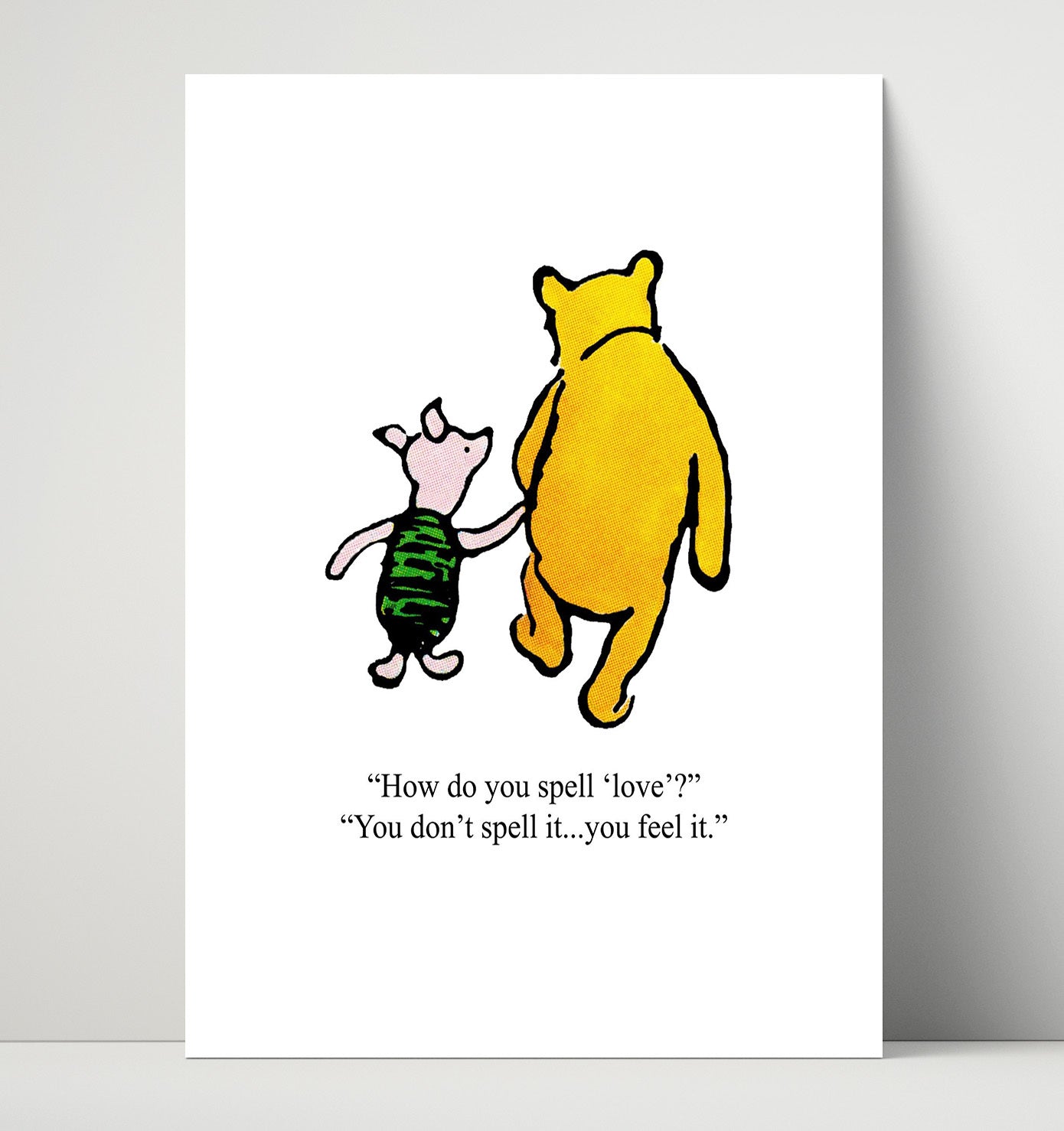 Winnie The Pooh Pooh and Piglet Love Quote Walk Print 16x20 Unframed Print Winnie-the-Pooh wall art print – Winnie the Pooh decor