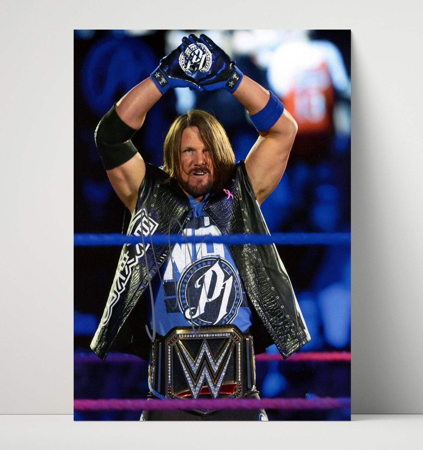 AJ Styles - Phenomenal One Championship Pose Wrestling Wall Art Unframed Print wall art print – wrestling decor