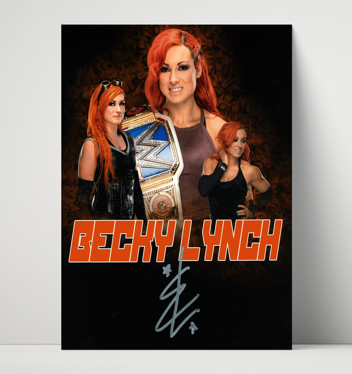 Becky Lynch – Championship Belt Collage unframed semi-gloss poster print