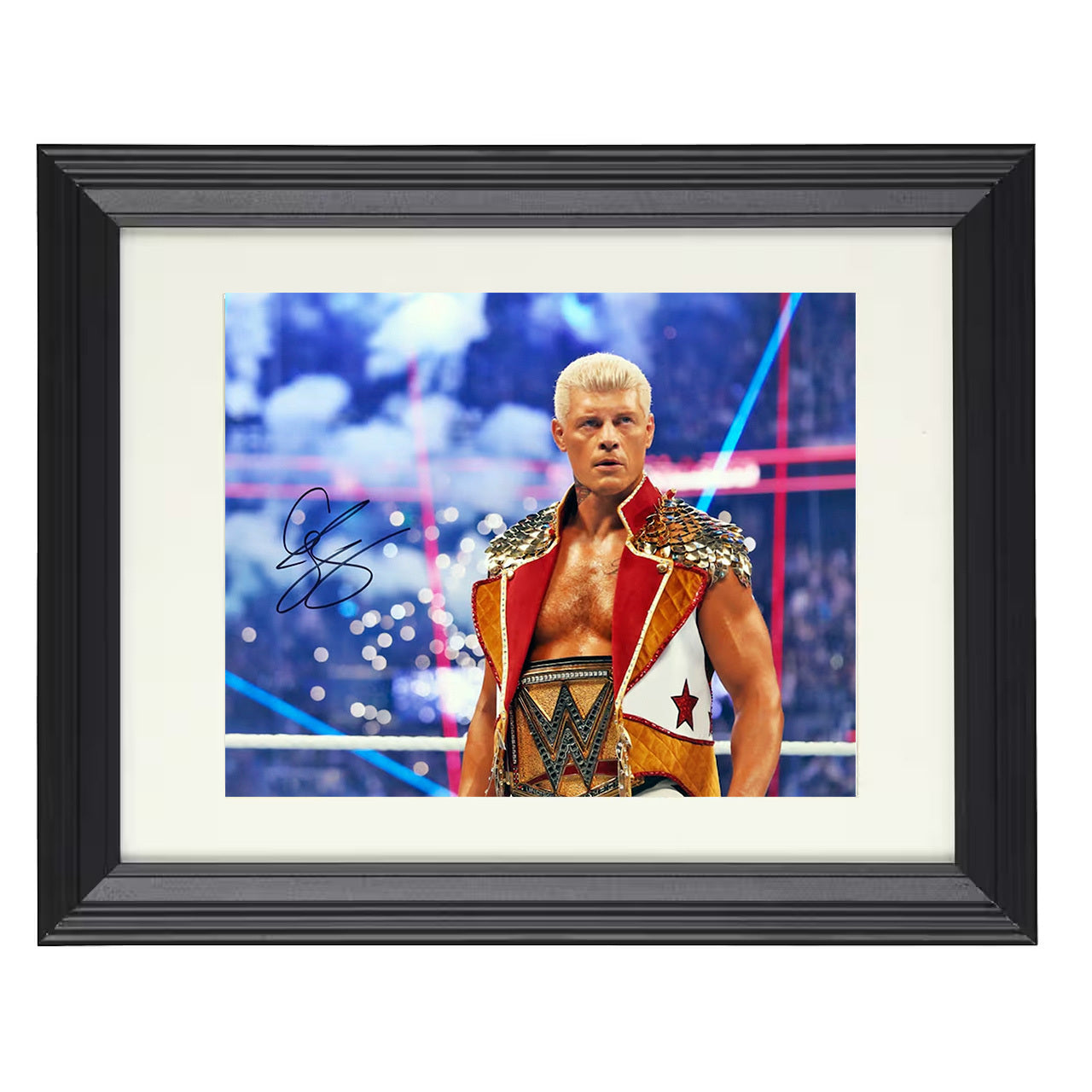Cody Rhodes – American Nightmare Champion Entrance 8x10 matted black framed wrestling wall art