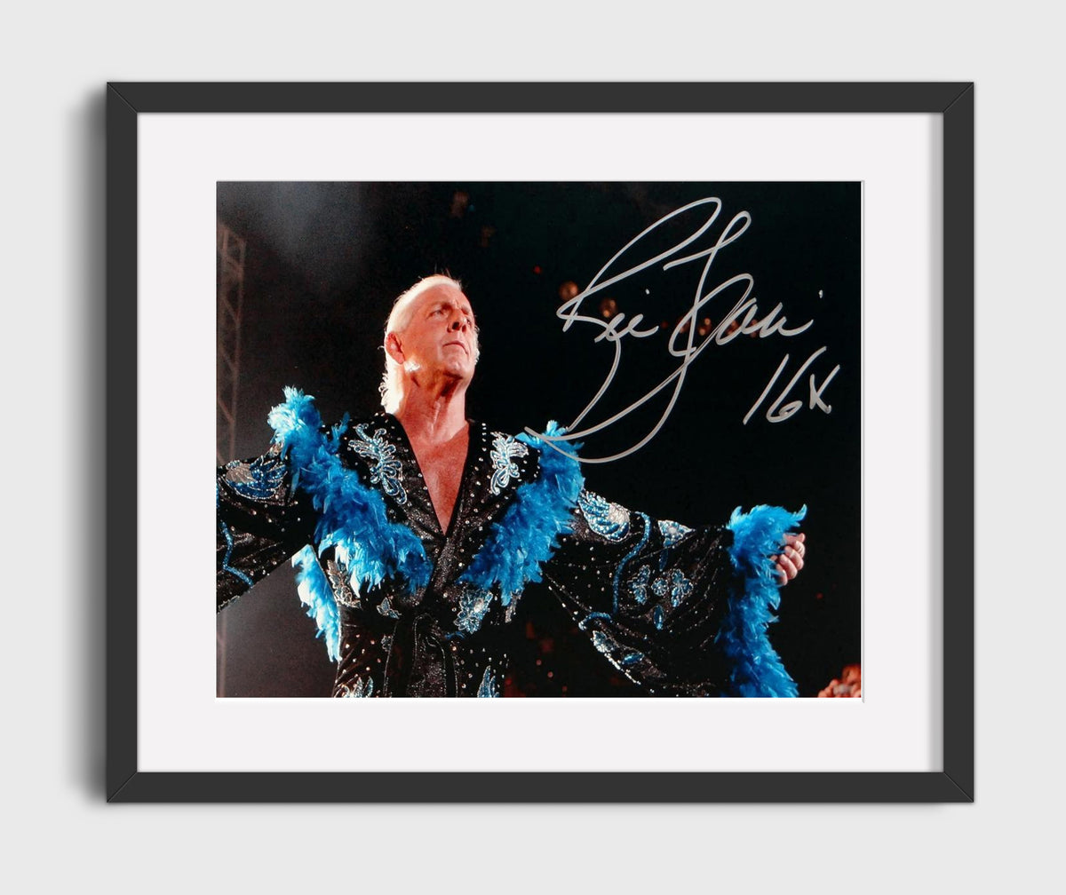 Ric Flair - American Flag Entrance Celebration - Gallery Frame wrestling wall art
