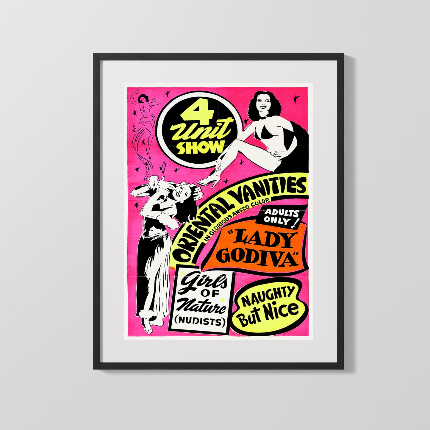 Vintage Burlesque Poster Print: "4 Unit Show - Oriental Vanities" Poster - vintageframedprints.com